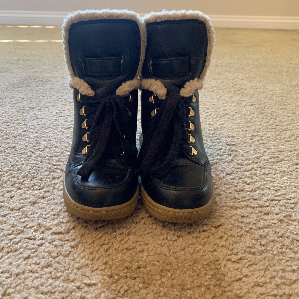 Marc Jacobs Sherpa Lined Wedge Sneakers